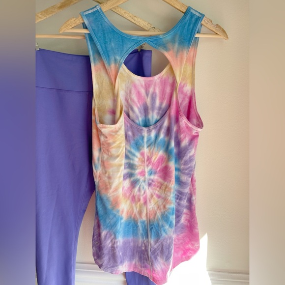Zyia Active Tie Dye Racerback Tank Top Large - Picture 6 of 7